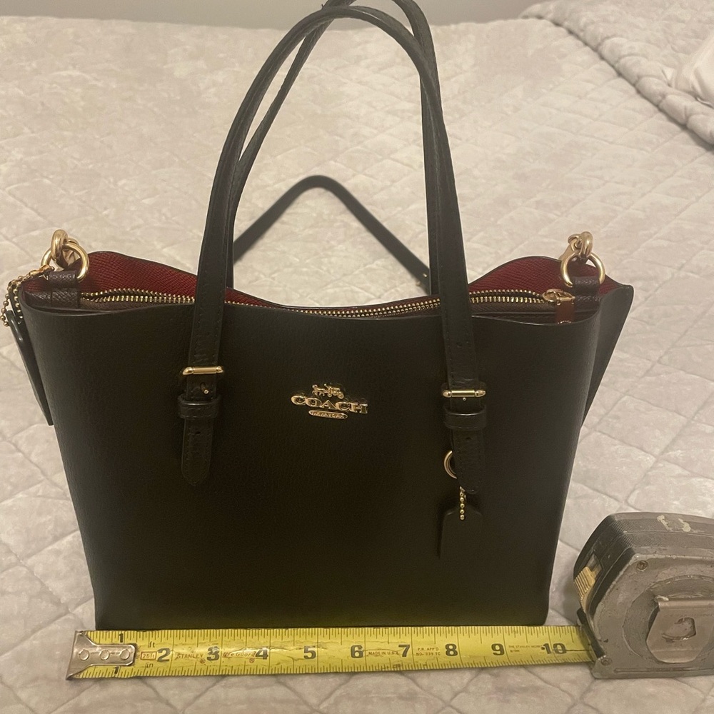 Coach Black Tote with Gold Accents